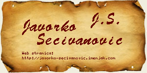 Javorko Sečivanović vizit kartica